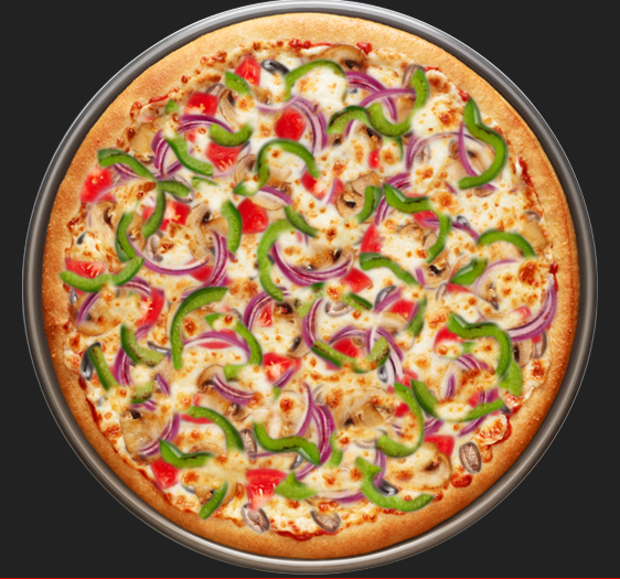 Veg Lovers Pizza (Onion, Capsicum, Tomato, Black Olives)